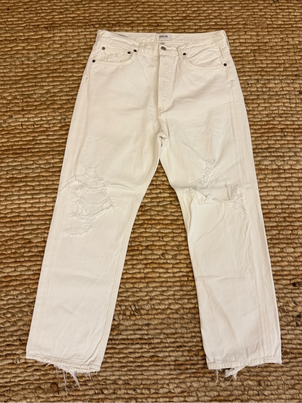 AGOLDE 90's Jean in white with distressing size 30
